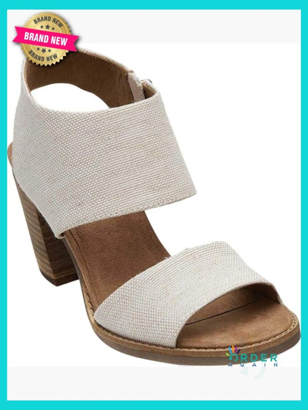 Canvas Cutout Wedge Sandals Fashion Dressy Heeled Ankle Strap Open Toe